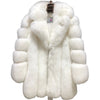 Luxury White Natural Fox Fur Jacket