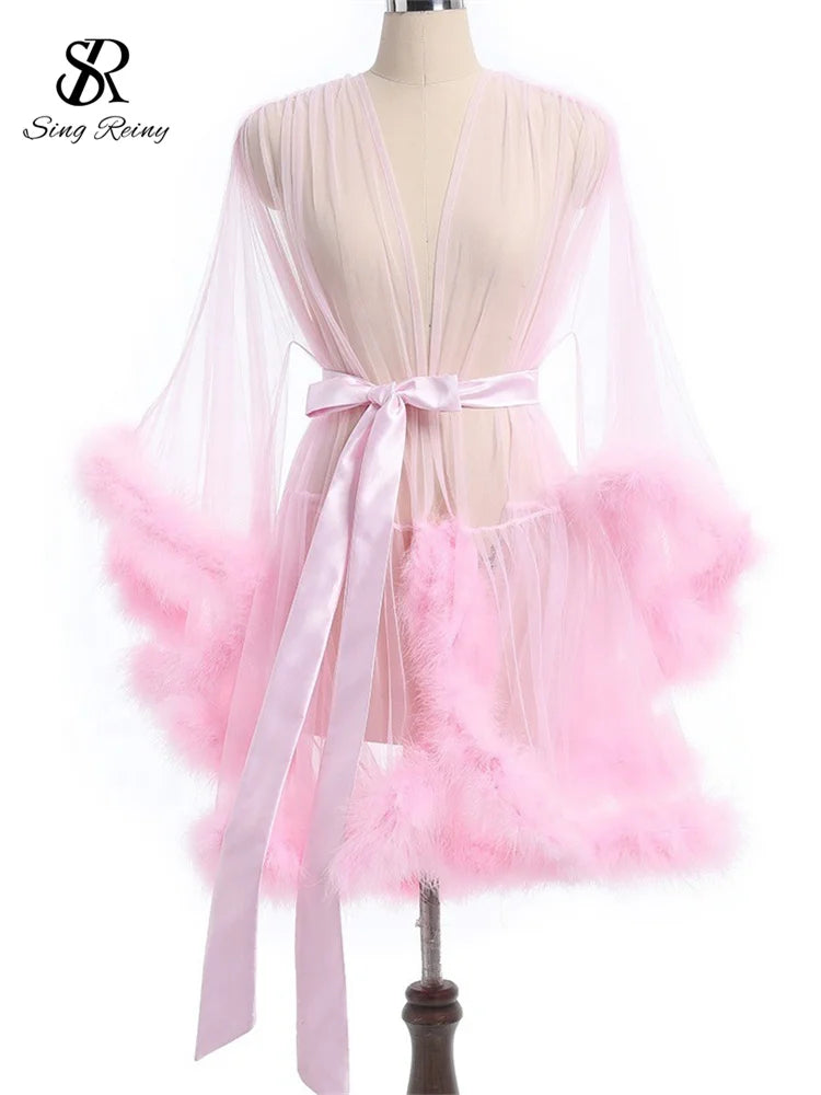 Female Sheer Shapewear Robes