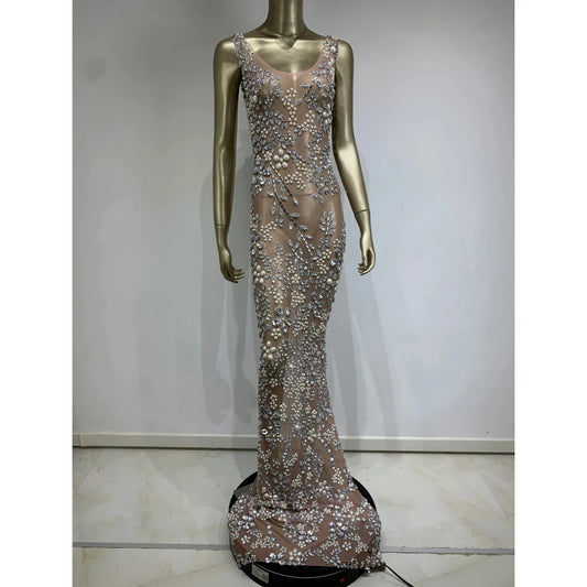 Glitter Cocktail Maxi Dress