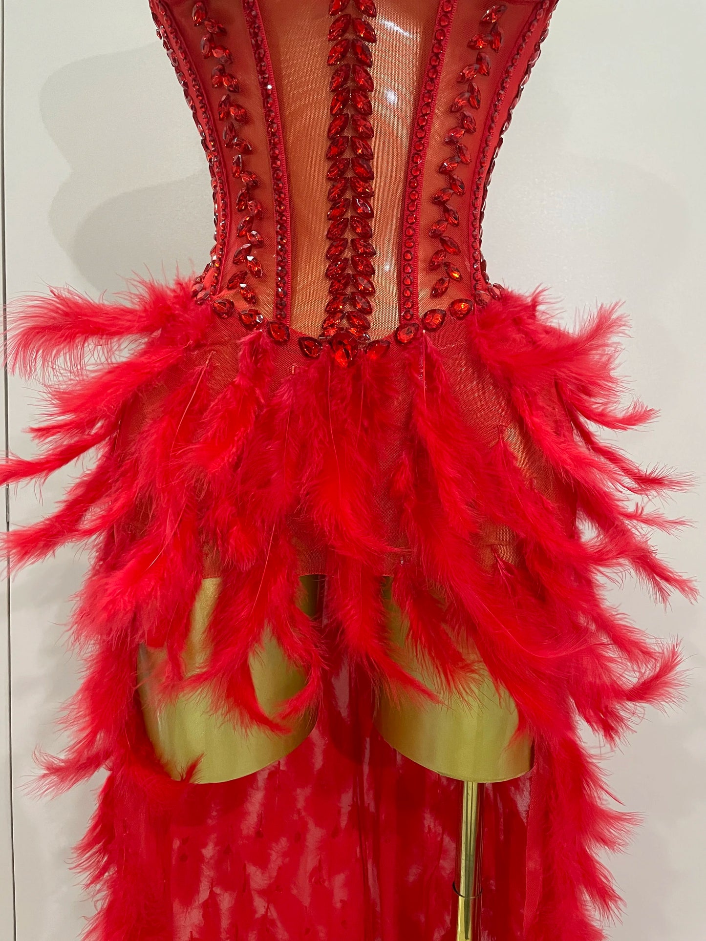 Luxury Sparkly Rhinestones Feathers