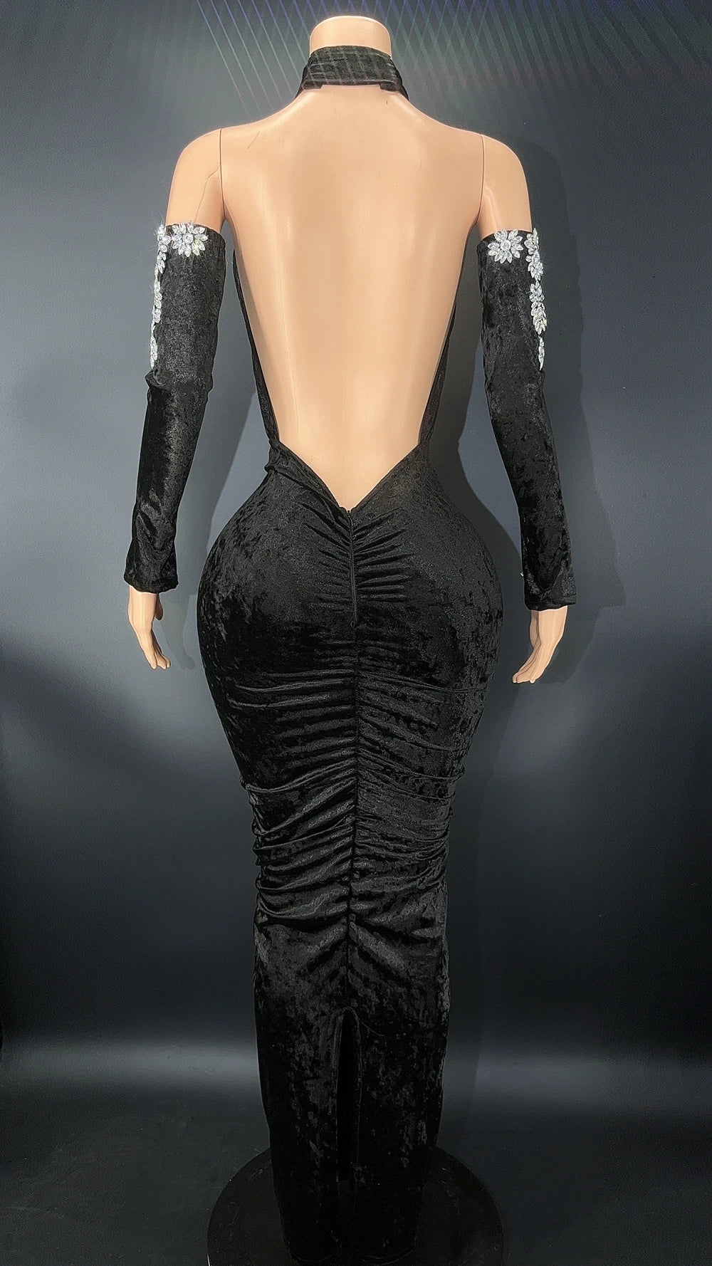 Sexy Evening Prom Gown Birthday Dress Gloves