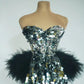 Sequin Tulle two piece princess dress