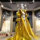 Gold Cloak Party Festival Evening gown