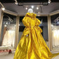 Gold Cloak Party Festival Evening gown