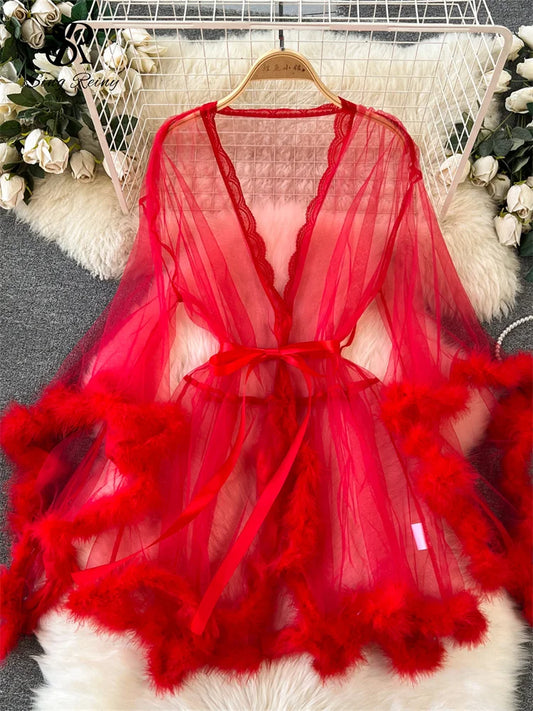 Female Sheer Shapewear Robes