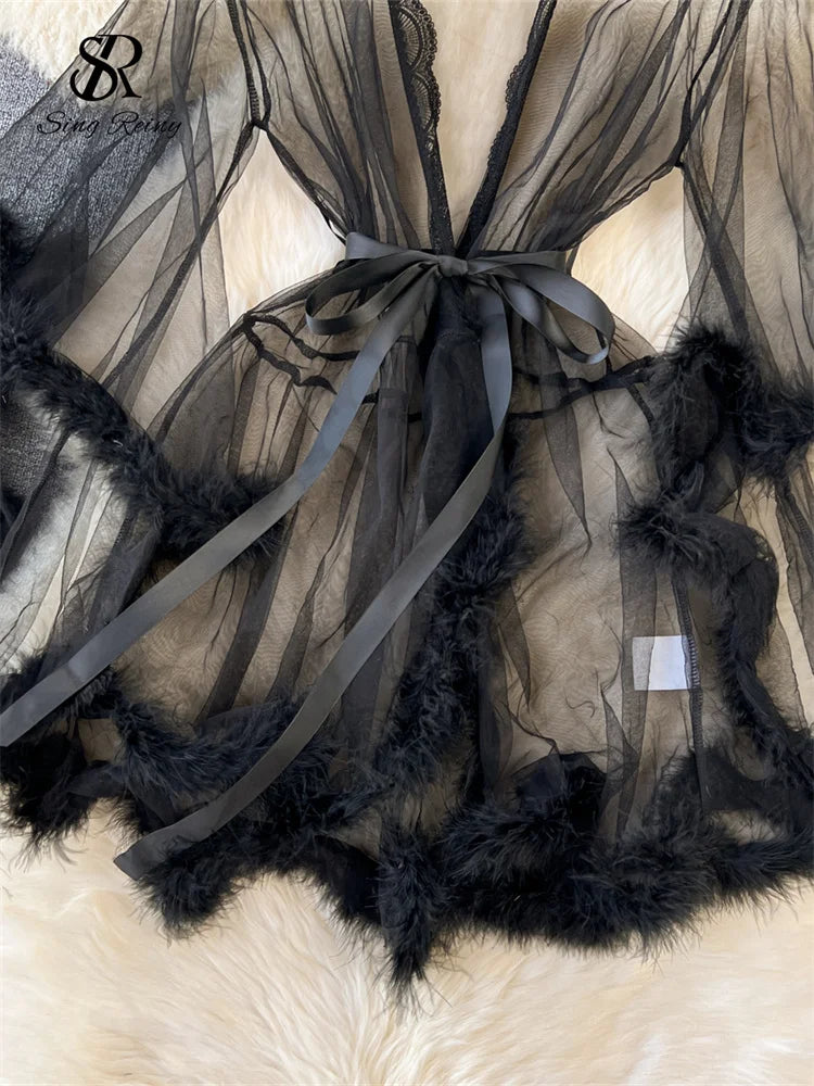 Female Sheer Shapewear Robes