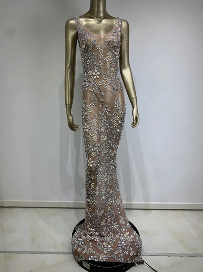 Glitter Cocktail Maxi Dress