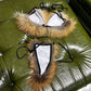 Natural Fox Fur Bikini Set