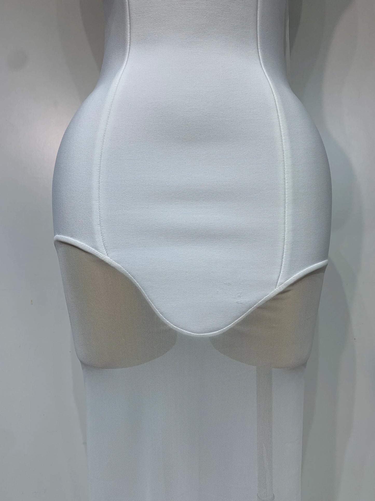 Strapless Mesh Patchwork Bandage
