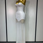Strapless Mesh Patchwork Bandage