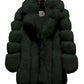 Luxury White Natural Fox Fur Jacket