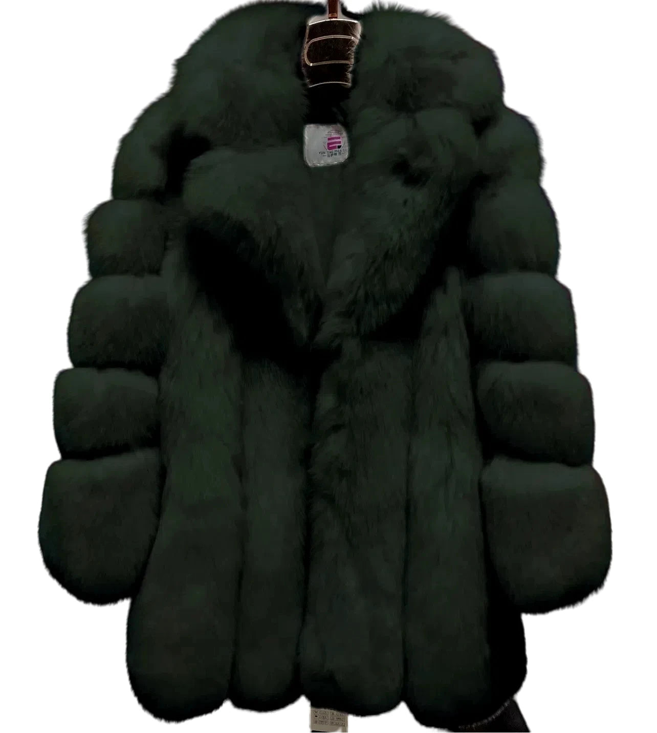 Luxury White Natural Fox Fur Jacket