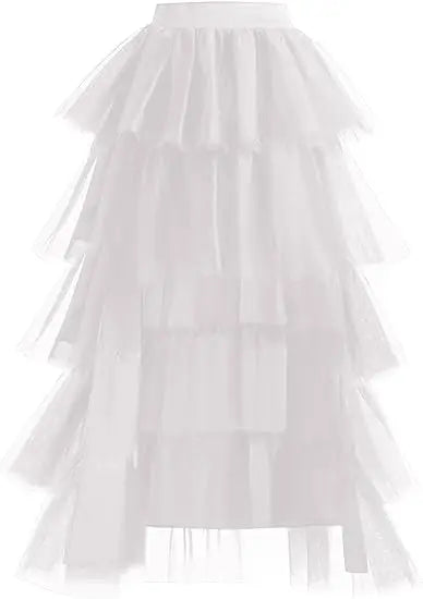 High Low removal layered Maxi Tutu skirt tail