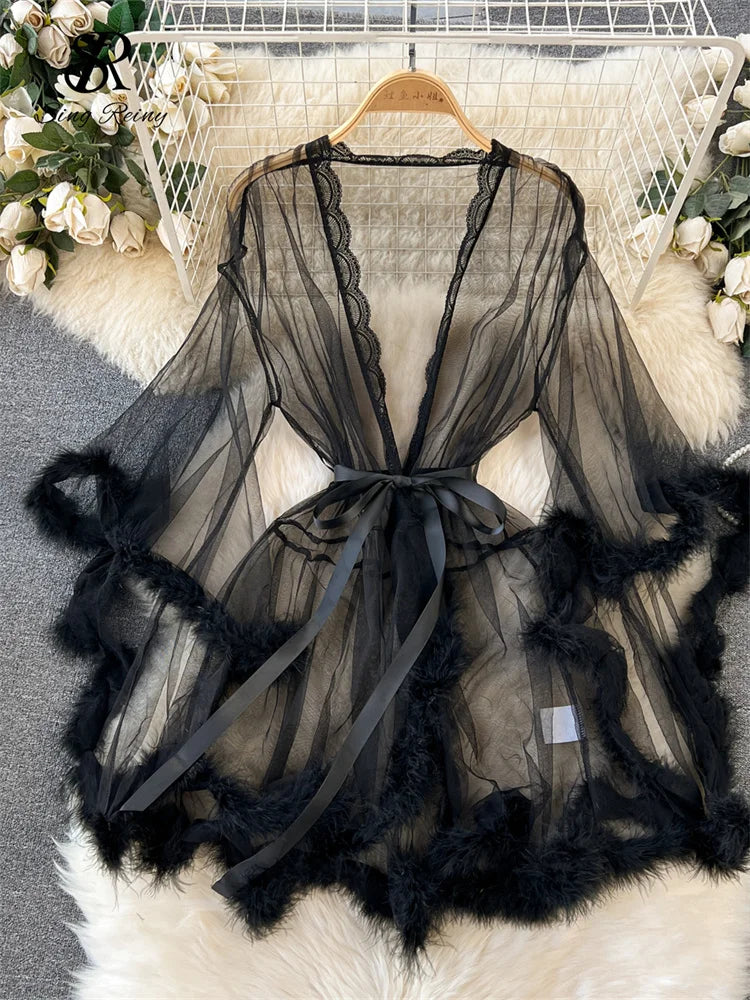 Female Sheer Shapewear Robes