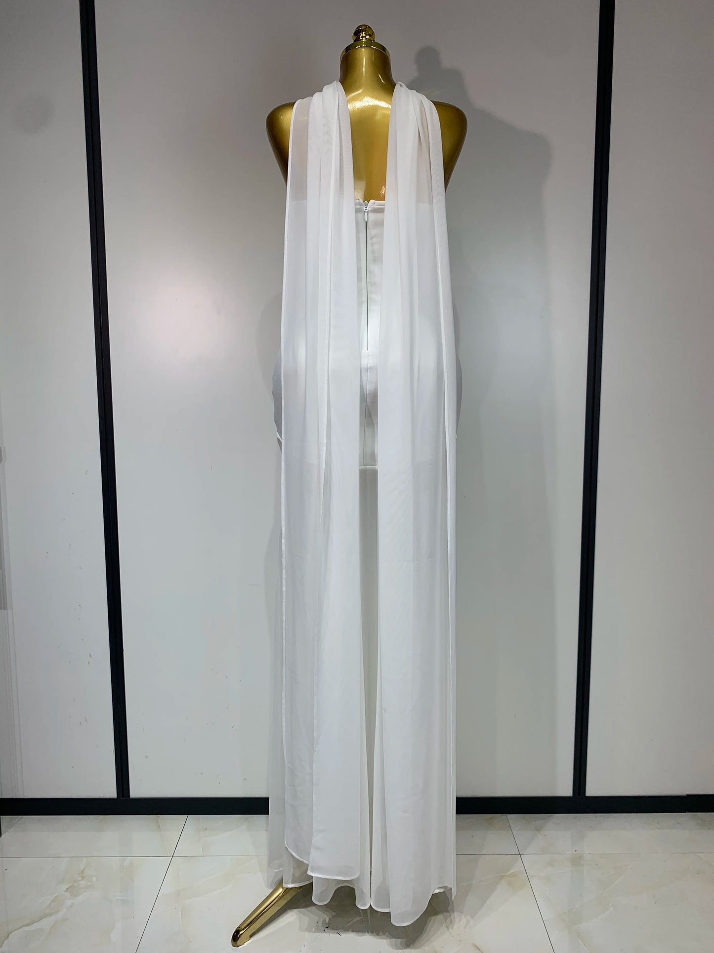Strapless Mesh Patchwork Bandage