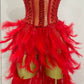 Luxury Sparkly Rhinestones Feathers