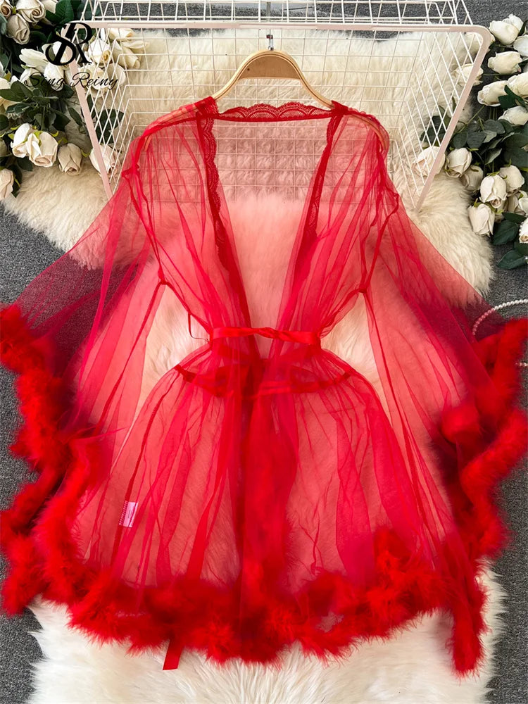 Female Sheer Shapewear Robes