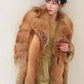 Luxury White Natural Fox Fur Jacket