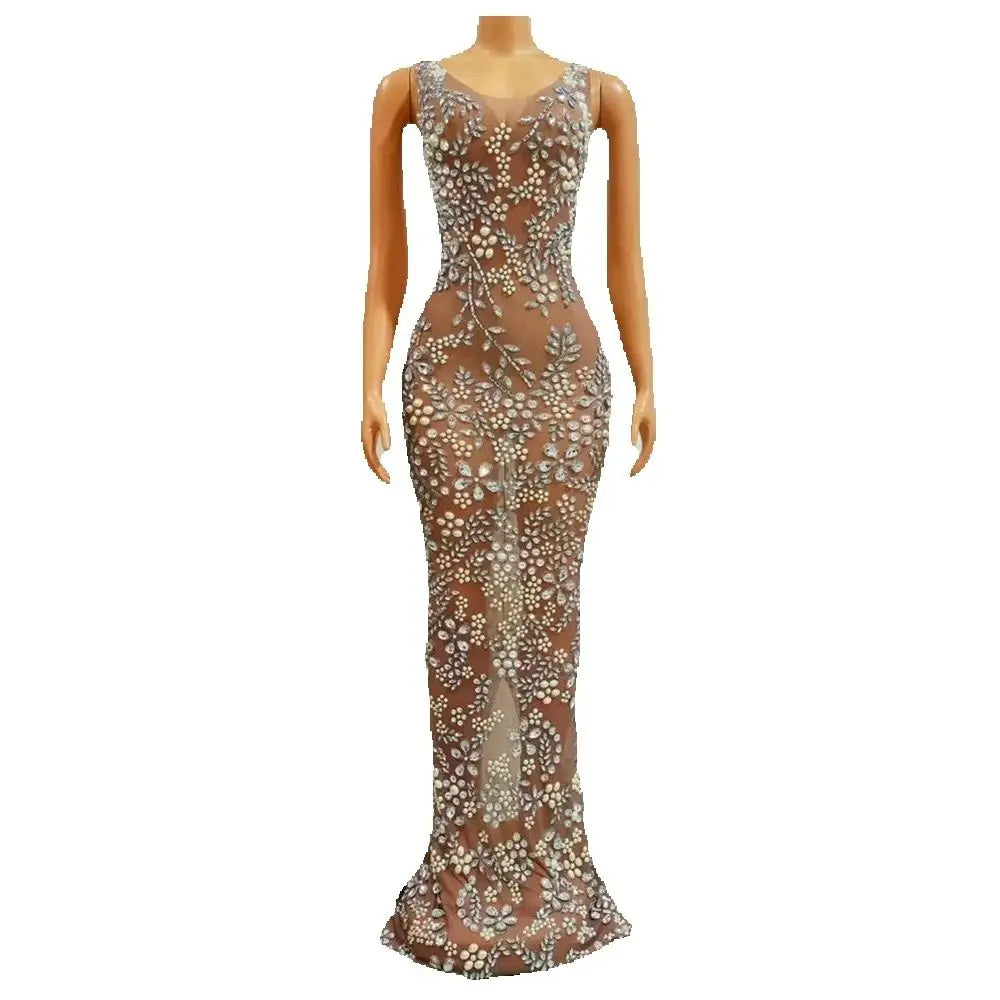 Glitter Cocktail Maxi Dress