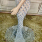Sparkly Rhinestones Pearls Floor-length