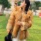 Luxury White Natural Fox Fur Jacket