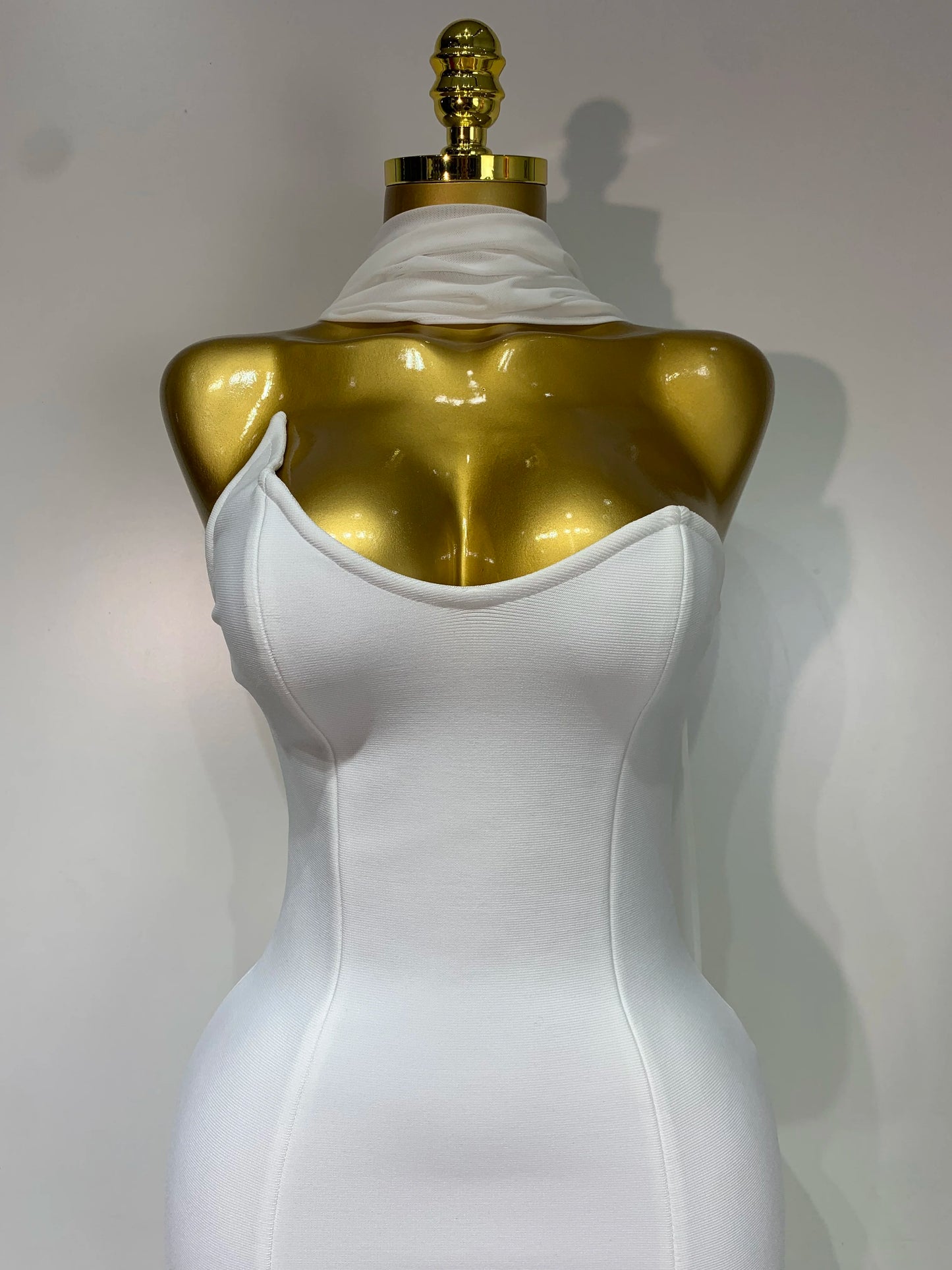 Strapless Mesh Patchwork Bandage