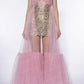 Pink Lace High-Low Dress