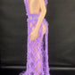 Women's high slit Sequin Mesh Party Nightclub costume dress