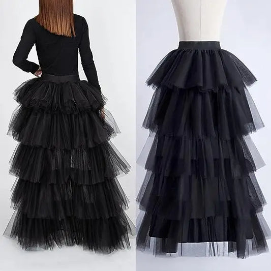 High Low removal layered Maxi Tutu skirt tail